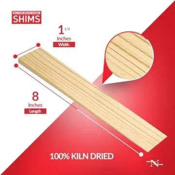 Nelson Wood Shims - Pro Pack, 8-Inch Wood Shims, 120-Pack