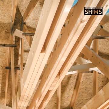 Nelson Wood Shims - Pro Pack, 8-Inch Wood Shims, 120-Pack