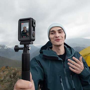 DJI Osmo Action 3 Travelling Combo - Action Camera, 2 Batteries for 300+ Minutes of Use, Magnetic Ball-Joint Adapter Mount, Versatile Mounting, Easy to Install, Ideal for Travel, Vlogs