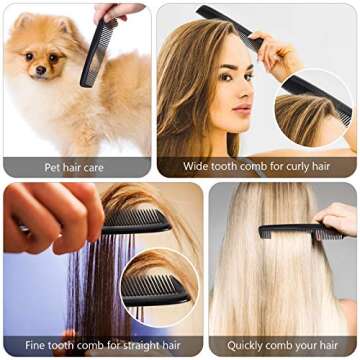 Leinuosen 24 Pieces Hair Combs Set - Versatile Black Styling Tools for Everyone