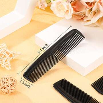 Leinuosen Hair Combs Set - 24 Pieces for All Hair Types