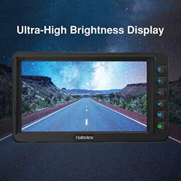 Haloview BT7 RV Backup Camera Wireless FHD 1080P DVR Rearview Full-Color Night Vision Cam and 7" Monitor System Adapter for Furrion Pre-Wired RV,Truck,Trailer,Truck,Camper,Van,Pickup