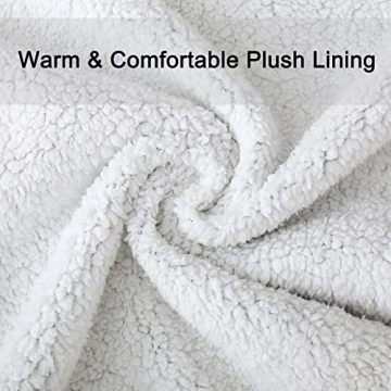 Mens Plaid Sherpa Lined Fleece Shirt Jacket Warm Button-Down Winter Shirts Black Plaid S