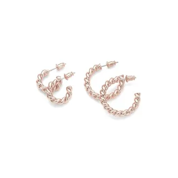PAVOI 14K Gold Plated Twisted Rope Round Hoop Earrings in Rose Gold, White Gold and Yellow Gold
