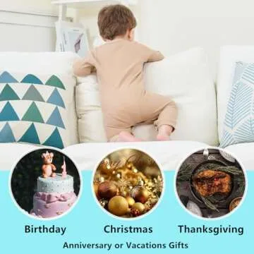 BeiVSlley Newborn Baby Boy Girl 2 Pack Button Solid Romper Infant Long sleeve Knit Cotton Footless Outfits Clothes,Dark Blue+Khaki,3M