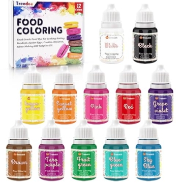 Food Coloring Liquid Set,12 Colors x 10ml Cake Food Coloring Set for Baking Cake Decorating Edible F...