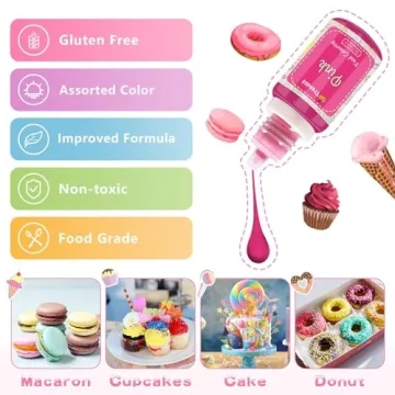 Vivid Food Coloring Set - 12 Colors for Baking and Crafts