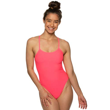 JOLYN Brandon Onesie - Fixed Back Women's Athletic One Piece Swimsuit, Medium-Full Coverage Bathing ...