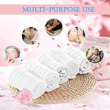 BELIZ Muslin Burp Cloths - 100% Organic Cotton for Babies