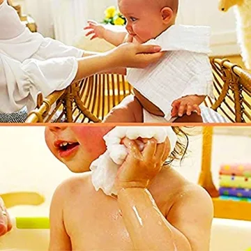 BELIZ Muslin Burp Cloths - 100% Organic Cotton for Babies