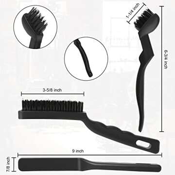 VASTOOLS Wire Brushes Pack of 6. for Cleaning Welding Slag, Rust and Dust. 9" and 6-3/4" Brass, Nylon, Stainless Steel Brushes with Rigid Handle