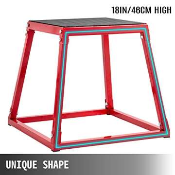 VEVOR Durable Plyometric Box for Fitness Training 18 inch
