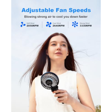 TriPole Portable Handheld Mini Fan - Lightweight & Powerful