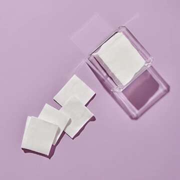 Diane Multi-Layer Cotton Facial Square Pads, 100 Count, 100% Pure Cotton, Hypoallergenic, Biodegradable, Strong and Durable Makeup and Nail Polish Removal Wipes