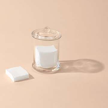 Diane Multi-Layer Cotton Facial Square Pads, 100 Count, 100% Pure Cotton, Hypoallergenic, Biodegradable, Strong and Durable Makeup and Nail Polish Removal Wipes