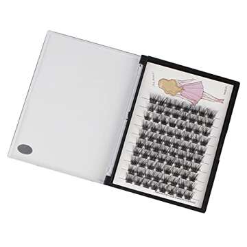 Bodermincer 8-10-12-14-16mm MIX/10-12-14-16mm MIX D Curl Lash Clusters Individual Lashes Mink Cluster Eyelash Extension Natural 3D Russian Volume Faux Eyelashes Individual Lashes Makeup (10MM)