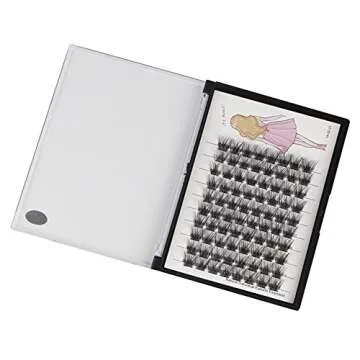 Bodermincer 8-10-12-14-16mm MIX/10-12-14-16mm MIX D Curl Lash Clusters Individual Lashes Mink Cluster Eyelash Extension Natural 3D Russian Volume Faux Eyelashes Individual Lashes Makeup (10MM)