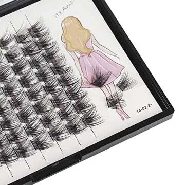 Bodermincer 8-10-12-14-16mm MIX/10-12-14-16mm MIX D Curl Lash Clusters Individual Lashes Mink Cluster Eyelash Extension Natural 3D Russian Volume Faux Eyelashes Individual Lashes Makeup (10MM)