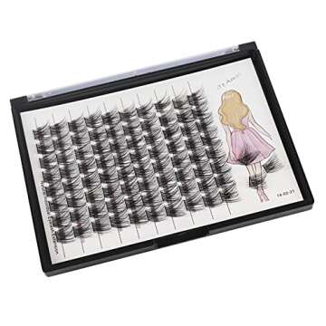 Bodermincer 8-10-12-14-16mm MIX/10-12-14-16mm MIX D Curl Lash Clusters Individual Lashes Mink Cluster Eyelash Extension Natural 3D Russian Volume Faux Eyelashes Individual Lashes Makeup (10MM)