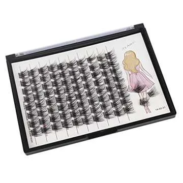 Bodermincer 8-10-12-14-16mm MIX/10-12-14-16mm MIX D Curl Lash Clusters Individual Lashes Mink Cluster Eyelash Extension Natural 3D Russian Volume Faux Eyelashes Individual Lashes Makeup (10MM)