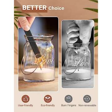 Candle Lighter Stocking Stuffers for Women Men: Electric Plasma Flameless Rechargeable Lighters Christmas Birthday Gifts Present for Her Women Men Mom Adults Cool Gadget for Kitchen Home Camping