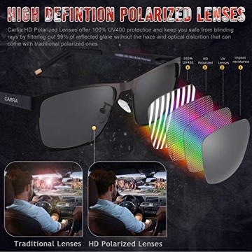 CARFIA Polarized Men's Sunglasses with UV400 Protection
