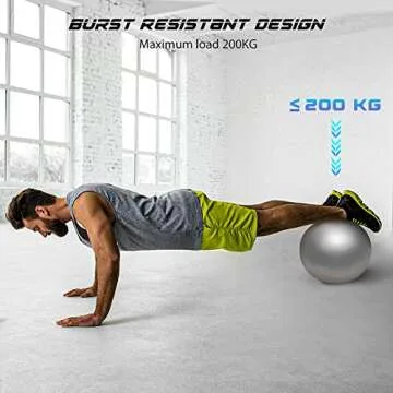 9 Inch Exercise Pilates Ball Mini Exercise Barre Ball for Yoga,Stability Exercise Training Gym Anti Burst and Slip Resistant Balls Physical Therapy Improves Balance, Core Strength, Back Pain Posture