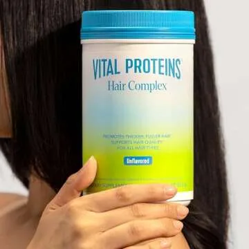 Vital Proteins Collagen Peptides + Biotin 10000mcg Hair Complex, Hair Growth Supplement - Clinically Studied Lustriva to Promote Thicker Fuller Hair, 20g Unflavored Collagen for Women 11.4oz Powder