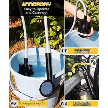 Portable Rechargeable Shower for Camping & Travel