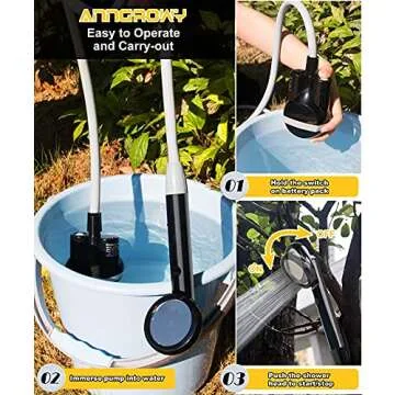 Portable Rechargeable Shower for Camping & Travel