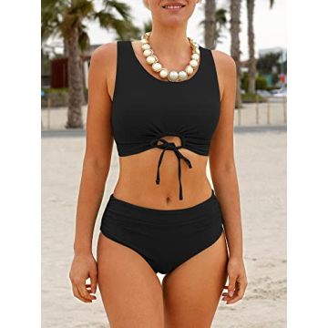 CALSUZ Women High Waisted Bikini Set for Summer Style