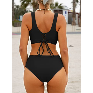 CALSUZ Women High Waisted Bikini Set for Summer Style