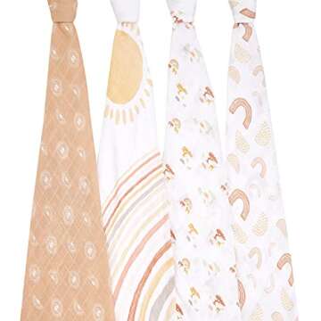 aden + anais Boutique Muslin Swaddle Blanket for Baby Girls and Boys, Newborn Receiving Blanket for ...