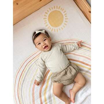 aden + anais Boutique Muslin Swaddle Blanket for Baby Girls and Boys, Newborn Receiving Blanket for Swaddling, 100% Muslin Cotton Swaddle Wrap,4 Pack, Keepin Rising