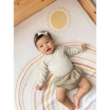 aden + anais Boutique Muslin Swaddle Blanket for Baby Girls and Boys, Newborn Receiving Blanket for Swaddling, 100% Muslin Cotton Swaddle Wrap,4 Pack, Keepin Rising