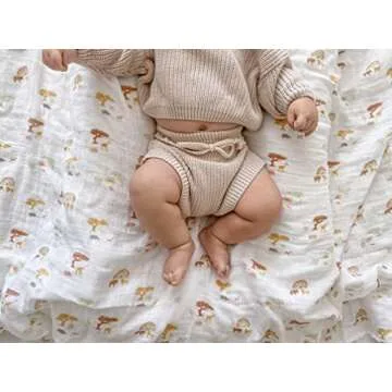 aden + anais Boutique Muslin Swaddle Blanket for Baby Girls and Boys, Newborn Receiving Blanket for Swaddling, 100% Muslin Cotton Swaddle Wrap,4 Pack, Keepin Rising