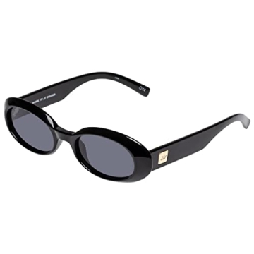 Le Specs Work It! Sunglasses - Black, Oval, Unisex, Minimalist Sleek Style