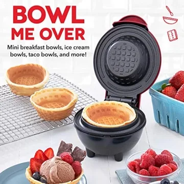 Dash Mini Waffle Bowl Maker for Creative Meals and Desserts