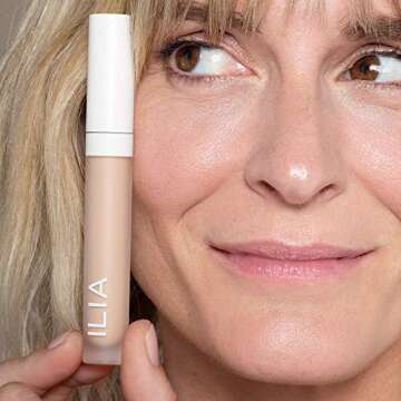 ILIA - True Skin Serum Concealer | Non-Comedogenic, Cruelty-Free, Vegan, Safe For Sensitive Skin, Reduces Appearance of Dark Circles + Blemishes (Suma SC1.5, 0.16 oz | 5 ml)