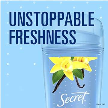Secret Scent Expressions Antiperspirant Deodorant Invisible Solid, Va Va Vanilla, 2.6 Ounce (Pack of 2)