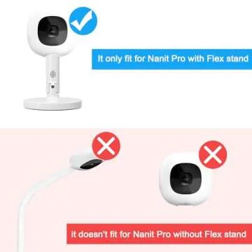 SZAOYU Baby Monitor Mount Compatible with Nanit Pro Smart Baby Monitor & Flex Stand,15.7 inches Flexible Long Gooseneck Arm Also for Cameras with 1/4 Screw Mount Baby Camera Holder Stand