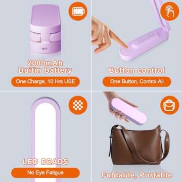 Giryuhd Portable Rechargeable LED Desk Lamp