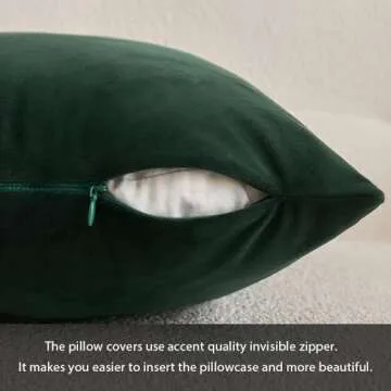 MIULEE Pack of 2 Velvet Soft Solid Decorative Square Throw Pillow Covers Set Christmas Cushion Case for Spring Sofa Bedroom Car 20x20 Inch 50x50 Cm