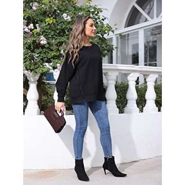 VNIRA Women’s Crewneck Sweatshirt | Oversized Casual Tunic XL