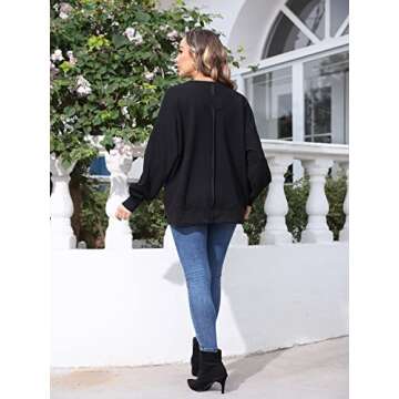 VNIRA Women’s Crewneck Sweatshirt | Oversized Casual Tunic XL