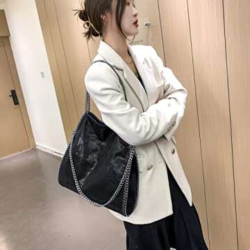 JOTHIN Large Crossbody Bags Women Tote Bag with Chain