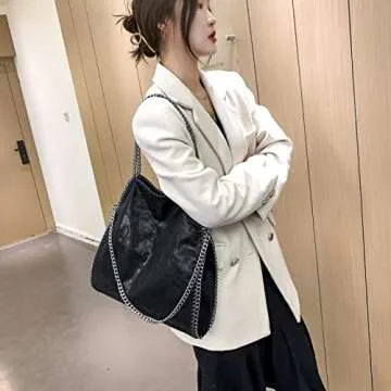 JOTHIN Large Crossbody Bags Women Tote Bag with Chain