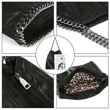 JOTHIN Large Crossbody Bags Women Tote Bag with Chain