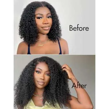 LUVME HAIR Curly Human Hair Clip in Extensions Fullness with 1 Pack 135g Seamless Kinky Curly Clip ins Human Hair 9pcs 16clips 18 inch