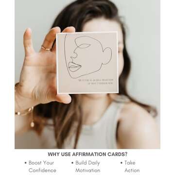 Lamare Positive Affirmation Cards for Women - Meditation Cards and Daily Affirmations for Women I 40 Motivational Cards, Inspirational Cards, Mindfulness Card for Spiritual and Mental Health gifts